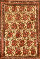 Rosen Afschar, Persien, ca. 40 Jahre, Wolle auf Baumwolle, ca. 210 x 144 cm, Schätzwert: 880.- EURO, EHZ: 2-3, altersbedingt in einen s ehr guten ...