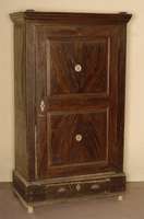 Brotschrank, deutsch/Pfalz, um 1840/60, Front auf Rahmen gearbeitet, Ziehkammmalerei in Mahagoniimitat, hervorragende QualitÄt, alt belassen, ...