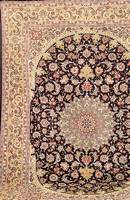 Esfahan fein sign, Zentralpersien, ca. 10 J ahre alt, feine hochwertige Korkwolle mit und auf Seide geknÜpft, ca. 370 x 255 cm, SchÄtzwe rt: ...