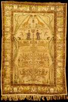 Suf Kaisery Seide Antik, Türkei, reine Pfla nzenfarben, 19.Jahrhundert (um 1880), reine Na turseide, ca. 192 x 137 cm, feine Knüpfung, Sc ...
