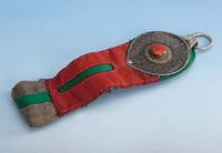 Zierband fÜr Pferd, Turkmenistan/Afghanistan um 1900, Silber/Silbersud, fein grav., mit Rokaillen und FarnblÄttern, teilvergoldet, ...