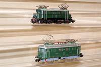 E-Lok, MÄrklin, 1955, Spur HO, RET 800, grÜn , 1. AusfÜhrung, SBB BR RE 4/4, l. bespielt, im orig. Karton, Fkt. geprÜft, intakt