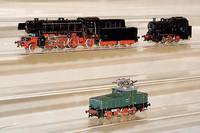 E-Rangierlok, MÄrklin, 1953, Spur HO, Nr. 3001, grÜn, fast unbespielt, im orig. Karton, intakt, sammelw.