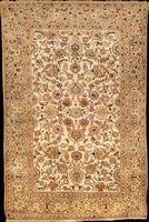 Keschan Seide Alt, Zentralpersien, um 1910/ 1920, hochwertige feine glanzreiche reine Natu rseide, ca. 202 x 134 cm, SchÄtzwert: 6900,- E URO, Ehz: ...
