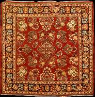 Sarogh alt (Us Re-Import), Westpersien, um 1920, feine hochwertige fetthaltige glanzreich e Korkwolle, ca. 157 x 157 cm (sehr seltenes u nd ...