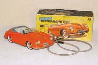 Porsche 7500, Distler, um 1955-62, Johann Distler NÜrnberg, Blech, rot, mit Elektromotor , Zweigangschaltung mit Leerlauf und RÜckwÄrtsgang, ...