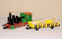 Metallwagen, MÄrklin-Maxi, Spur 1, gelb, mit schweizer Alphorn und Kantonsaplikationen, limitierte Auflage