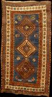 Schulaver Antik, Südrussland Zentralkaukasus , reine Pflanzenfarben, um 1900/1910 Antik, feine gute alte Wolle auf Wolle, ca. 224 x 122 cm, ...
