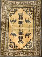 Peking Antik, China, um 1900, Wolle auf Baumwolle, ca. 130 x 100 cm, SchÄtzwert: 3500.- EURO, EHZ: 2 fachkunig rest.