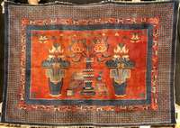 Pow Tow Antik, China, um 1900, feine glanzr eiche Wolle geknüpft auf Baumwolle, ca. 250 x 175 cm, Schätzwert: 16000,- EURO, EHZ: 2 (alte rsbedingt ...