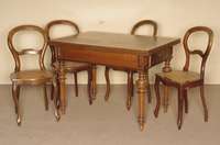 Ausziehtisch, deutsch, um 1880/90, GrÜnderzeit, z.T. Nußbaum massiv bzw. Eiche, hervorragende Verarbeitung auf Rahmen, Beine gedrechselt, ...