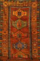 Kazak Antik, Kaukasus, um 1900, Wolle auf Wolle, ca. 229 x 135 cm, Schätzwert: 3000.- EURO, EHZ: 3-4, seltenes Ma?, mit Pflanzenfarb en, selten und ...