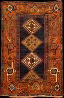 Gerus Bidjar Antik, Nordwestpersien, reine Naturfarben, um 1890/1900, Wolle auf Wolle, ca . 203 x 133 cm, mittelfeine Knüpfung, weicher lockerer ...