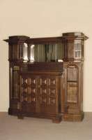 BÜcher- bzw. Vielzweckschrank, deutsch, um 1900, Eiche massiv, Eichefurnier, RÜckwand Weichholz, MÖbel in vier Teilen zusammengesetzt, ...