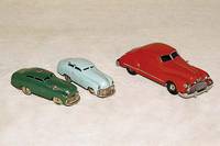 2 Schuco Mirakocar 1001, um 1950, Made in U .S Zone Germany, 1 x PolizeiasufÜhrung, dieses l. defekt, beide bespielt, l. LackschÄden, ohne ...