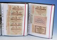 Konvolut 2 Alben mit Notgeld, reiche Sammlung, Schwerpunkt Kreis Adenau, mit Mehrfachbelegen, Ahrweiler, sehr reich, z.T. kassenfrisch und ...