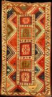 Perfekt erhaltener Bordjalou Kazak Antik, S ?drussland Zentralkaukasus Kazak-Gebiet, reine pflanzenfarben, 19.Jahrhundert (um 1890/1900), sehr gute ...