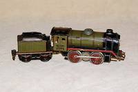 Elektrische Dampflok mit Tender, MÄrklin, Mitter 30er Jahre, Spur 0, R66/12900, dunkelgrÜn, Fkt. nicht geprÜft, altersbed. bespielt, z.T. l. ...