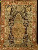 Seltener feiner alter Ghom, Zentralpersien, um 1930, feine Wolle mit Seide geknüpft auf B aumwolle, ca. 373 x 226 cm (sehr seltenes und ...