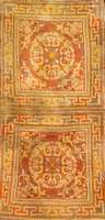Tempel Sitzbankteppich Antik, China, um 1900, Wolle auf Baumwolle, ca. 115 x 60 cm, SchÄtzwert: 1400.- EURO, EHZ: 3, rest.