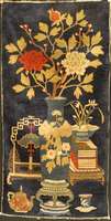 Pow Tow fein Antik, China, um 1900, Wolle auf Baumwolle, ca. 131 x 67 cm, SchÄtzwert: 3900.- EURO, EHZ: 3-4, gute feine hochwertige ...