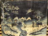Pow Tow Antik, China, um 1900, Wolle auf Baumwolle, ca. 200 x 155 cm, SchÄtzwert: 12000.- EURO, EHZ: 3 (altersbedingt insgesamt in einen guten ...