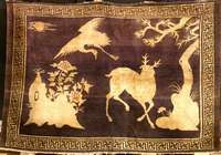 Pow Tow Antik, China, um 1900, Wolle auf Baumwolle, ca. 214 x 150 cm, Schätzwert: 7300.- EURO, EHZ: 3 (altersbedingt in einen gu ten ...