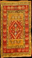 Ushak Antik, Türkei Anatolien, reine Pflanz enfarben, 19.Jahrhundert (um 1880), Wolle auf Wolle, ca. 175 x 103 cm, mittelgrobe Knüpfung, lockerer ...