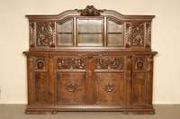 ausgefallenes AufsatzmÖbel, deutsch, um 1900, AnklÄnge an den florentinischen Renaissancestil von 1520/30, Korpus Eiche, Buche und Weichholz, ...