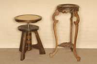 BlumensÄule, Frankreich, um 1900/10, Barockstil mit leichtem Jugendstileinfluß, Flachschnitzereien aus dem Vollholz, Rocaillen , eingelegte ...