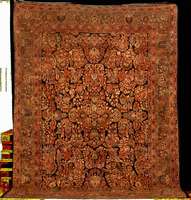 Sehr hochwertiger Antiker Sarogh Mohajeran, Westpersien (Us Re-Import), reine Pflanzenfar ben, um 1900, sehr feine kostbare und glanzrei che ...
