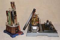 Dampfmaschine, MÄrklin, wohl 30er/40er Jahre , Nr. 4097/7, Blech, fast unbespielt, im orig. Karton, mit orig. Beschreibung, selten, sammelw.