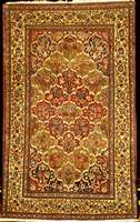 Feiner Antiker Esfahan, Zentralpersien, um 1900, Korkwolle, ca. 220 x 138 cm, SchÄtzwert: 8000.- EURO, EHZ: 2-3, Pflanzenfarben, hervorr agende ...