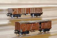 Gedeckter GÜterwagen, MÄrklin, 40er Jahre, Spur HO, Guß, Nr. 332/1, 4 SchiebtÜren, alle intakt, altersbed. l. bespielt, jedoch in gutem ...