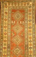 Schulaver Antik, SÜdrußland Zentralkaukasus , Naturfarben, 19.Jahrhundert (um 1890/1900), Wolle auf Wolle, ca. 292 x 130 cm, SchÄtzwert: 7000,- ...