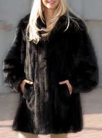 Dark-Nerz-Longjacke, Gr. ca. 42, breiter Kragen, weite Ärmel quer verarbeit, BÜndchen, 2 Einschubtaschen, Label: Breuninger Exquisit, RÜckenl. ...
