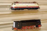 E-Lok, MÄrklin, 1966-68, Spur HO, Nr. 3053, beige/rot, intakt, l. bespielt, im orig. Karton