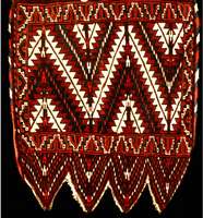 Zeltschmuck, Turkmenistan, um 1940, Wolle auf Wolle, ca. 60 x 52 cm, SchÄtzwert: 950.- EURO, zum Abdecken der Jurtenstangen,EHZ 2, se lten