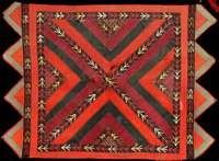 Kamelschmuck antik, Usbekistan, 19.Jahrhund ert, Kattun mit feiner Seidenstickerei, ca. 75 x 55 cm, bemerkenswerte feine KnÜpfung, tucha rtiger ...