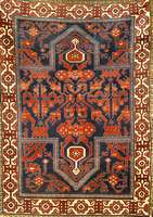 Shirwan alt, Rußland, um 1940, Wolle auf Wolle, ca. 165 x 123 cm, SchÄtzwert: 1300.- EURO, EHZ: 3-4, sehr ungewÖhnliches Motiv.