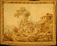 Sehr feine Antike Tapisserie, Frankreich, wohl 17.Jahrhundert, Seide mit Wolle, ca. 213 x 175 cm, SchÄtzwert: 38000.- EURO, EHZ: 3-4, ...