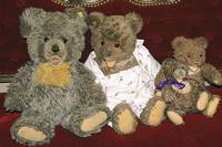 Konvolut zweit Steiffteddys, 50er/60er Jahre , 2 CosybÄren, bespielt, ca. 20-30 cm