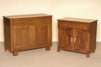 Halbschrank, Holland, um 1910/20, ArtDeco, Korpus Weichholz, Tischlerplatte, z.T. Eichefurnier, Eichenplatte geschliffen, neu lackiert und ...
