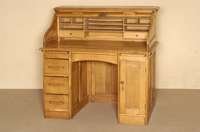 RollbÜro, deutsch, um 1910, Eiche massiv, auf Rahmen gearbeitet, Inneneinrichtung mit AblagefÄchern und zwei Schubladen, sehr gute Verarbeitung, ...