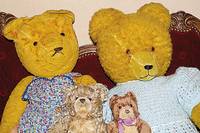 Konvolut 2 Steiff-Teddys, 40er/50er Jahre, Zotty und kleiner KragenbÄr, Webpelz, Zotty l. berspielt, im orig. Zust., KragenbÄr stÄrker ...