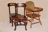 Kinderstuhl, deutsch, um 1910/20, Holz, bez.Vendex, H.ca.76cm, Sitzh.ca.36cm, Alterssp