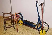 Konvolut 2 Roller, 40er/50er Jahre, 1 x bez. "Original Wipp! Roller, 1 x ungemarkt, Gebr. -Spuren