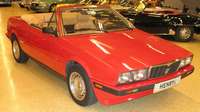 MASERATI BI-TURBO SPYDER Cabriolet, EZ:04/86, 83t km, 2,0 V6 Vergaser, 2 Turbolader, 135 kW/ 184 PS, Aussenfarbe rot, Verdeck dunkelblau, beides ...