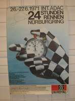VERANSTALTUNGSPLAKAT Nürburgring 24h-Rennen vom 26.06.1971