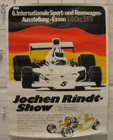VERANSTALTUNGSPLAKAT Jochen-Rindt-Show in Essen (Vorl?ufer der heutigen Motorshow) vom 01-09.Dezember 1973